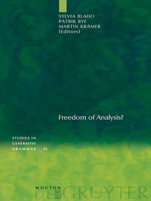 cover image of Freedom of Analysis?
